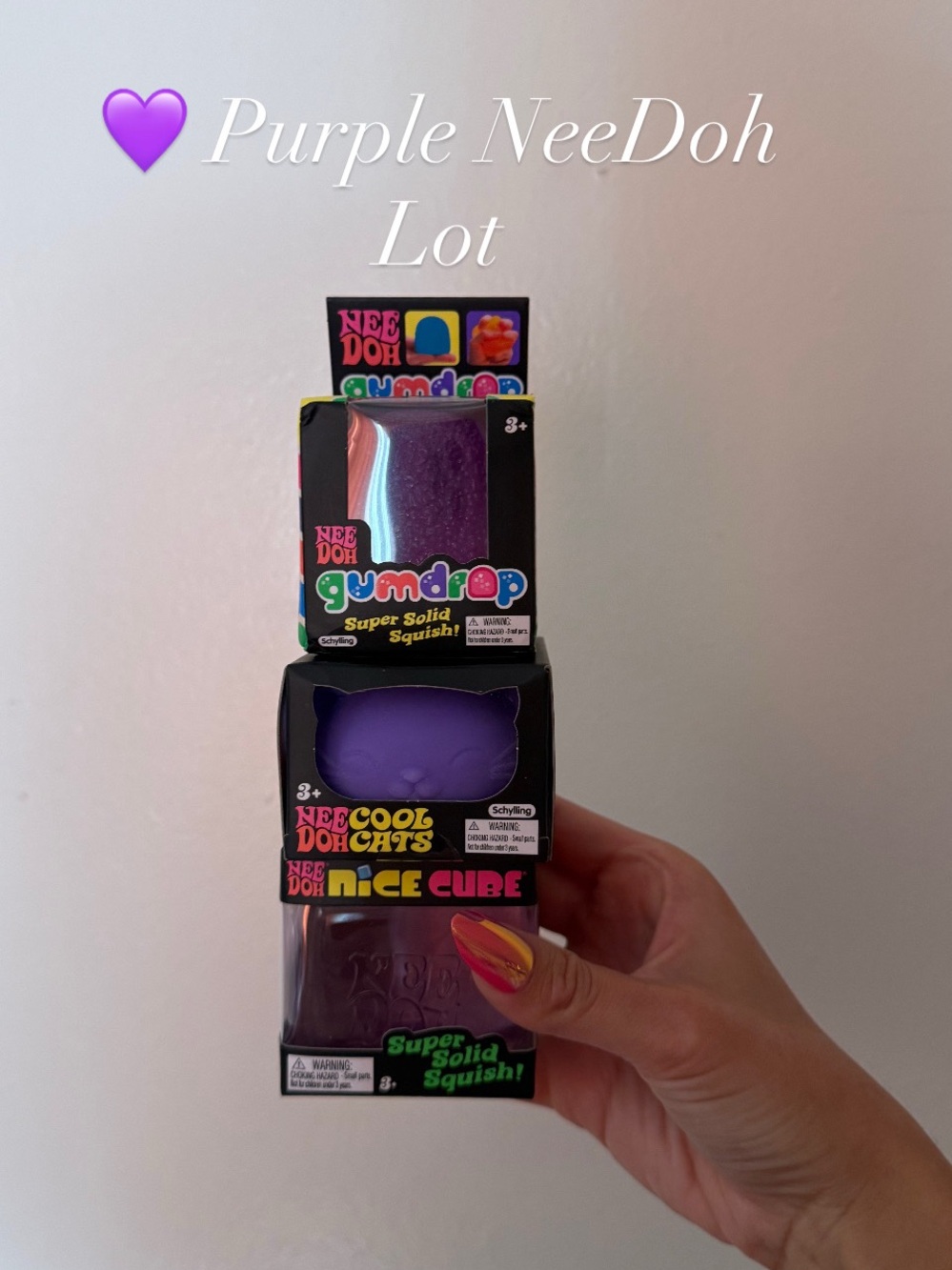 💜 3 Purple Schylling NeeDoh Bundle